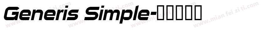 Generis Simple字体转换